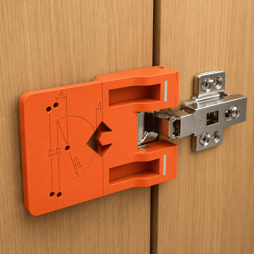 Fivalo™ Cabinet Hinge Positioning Jig – precision hinge installation tool