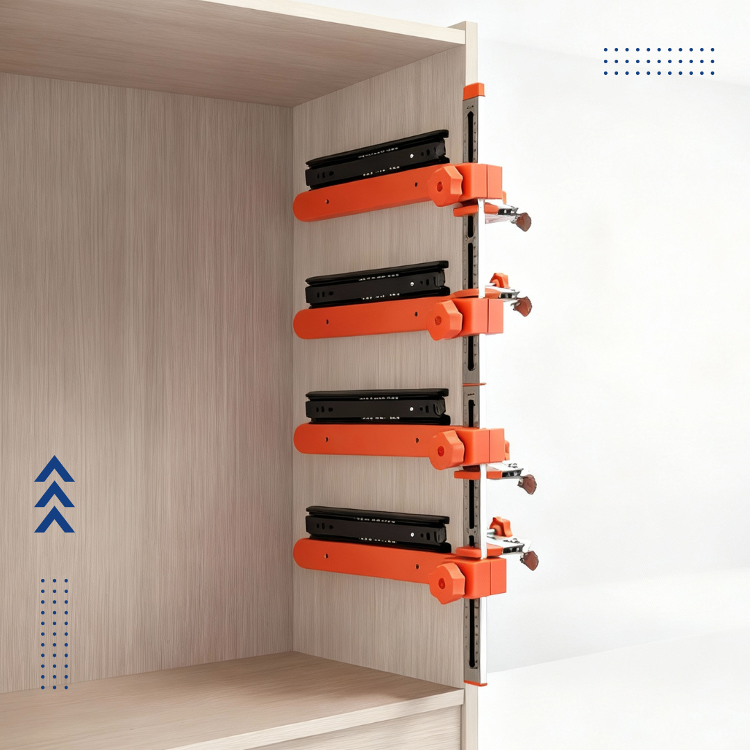 Fivalo™ Drawer Slide Jig with Toggle Clamps – precision drawer slide installation tool