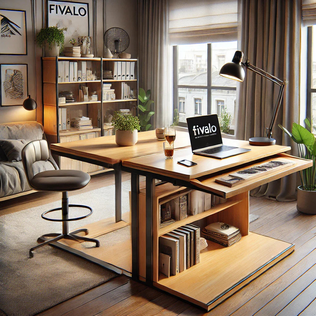 Convertible Desk-to-Dining Table Woodworking Plan by Fivalo