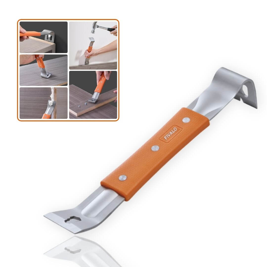 Fivalo™ Pro Flat Pry Bar 10 inch 25.5cm – precision flat pry bar for trim and cabinet work