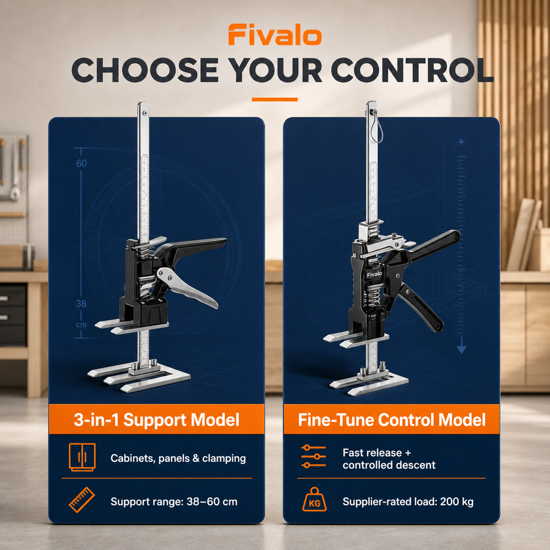 Fivalo™ 2-in-1 Cabinet Lift & Support Jack Set - 2pcs