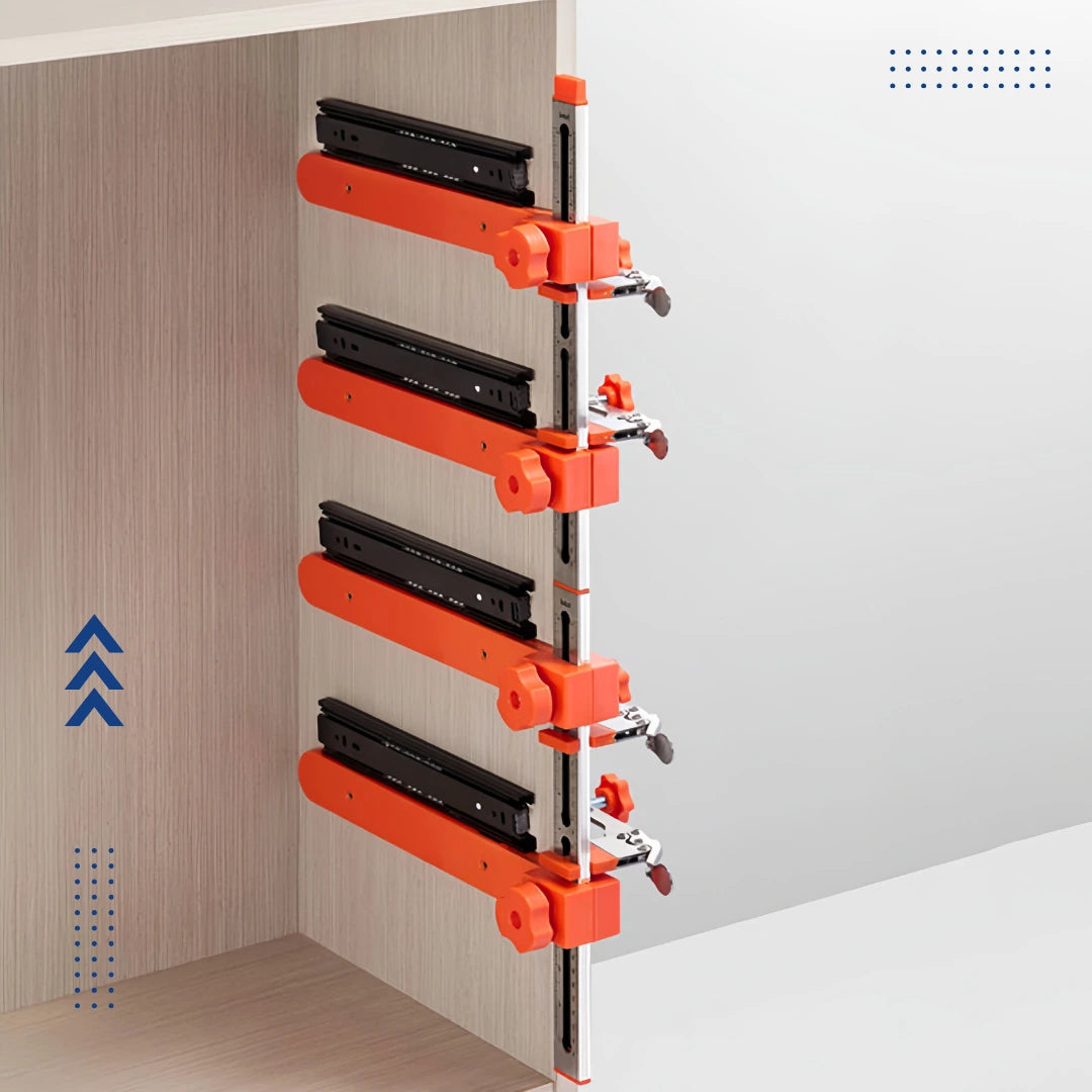 Fivalo™ Drawer Slide Installation Jig with Toggle Clamp
