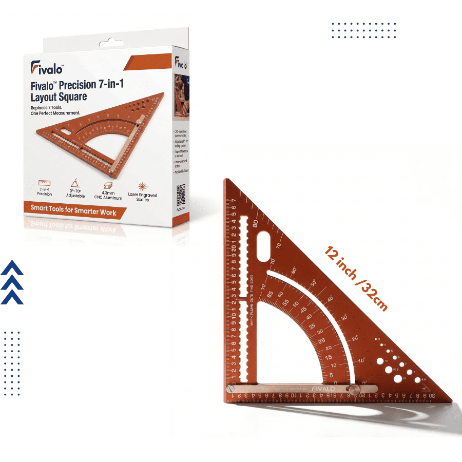 Fivalo™ Precision 7-in-1 Carpenter Layout Square
