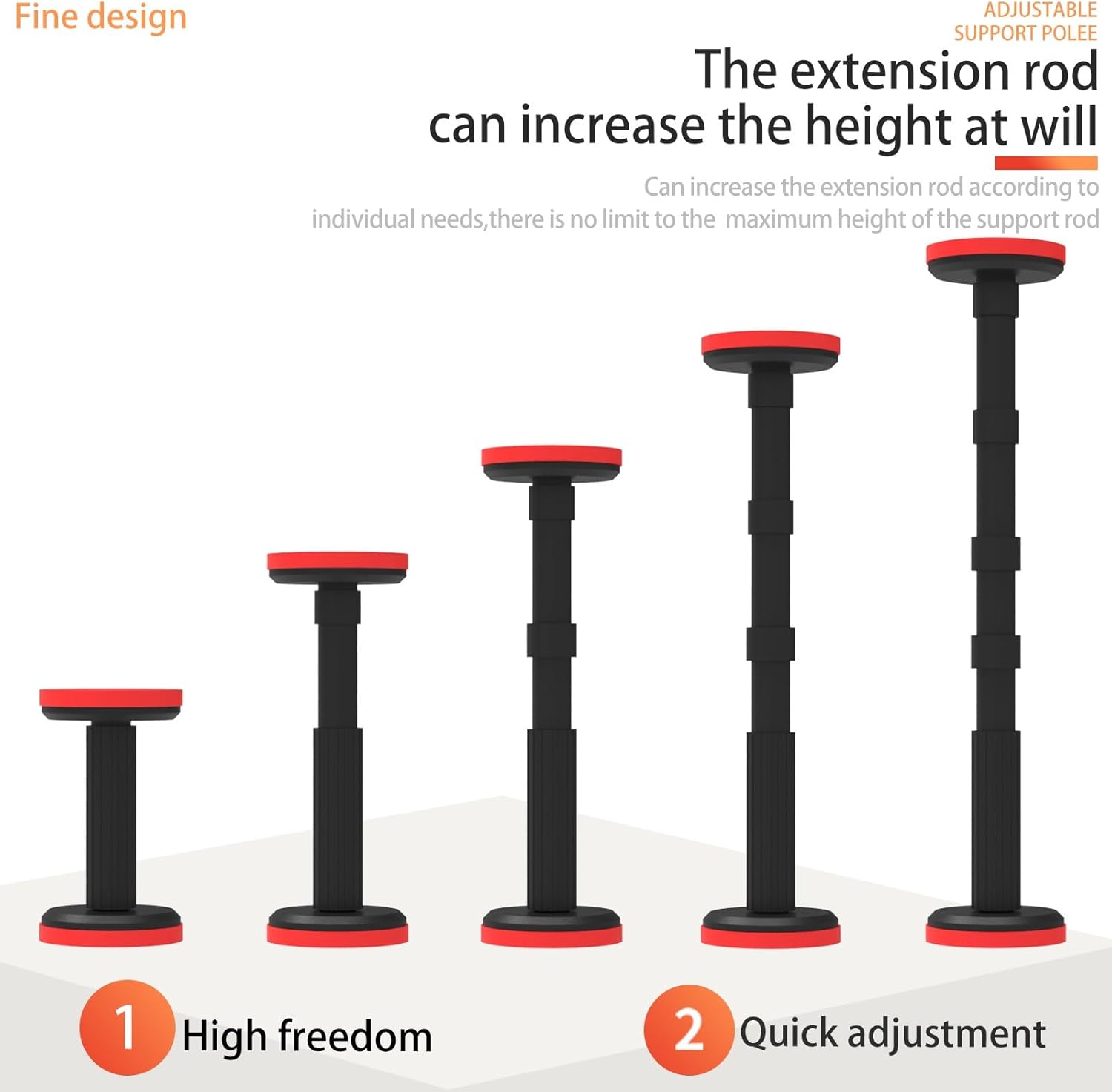 Fivalo™ Adjustable Telescoping Cabinet Support Pole