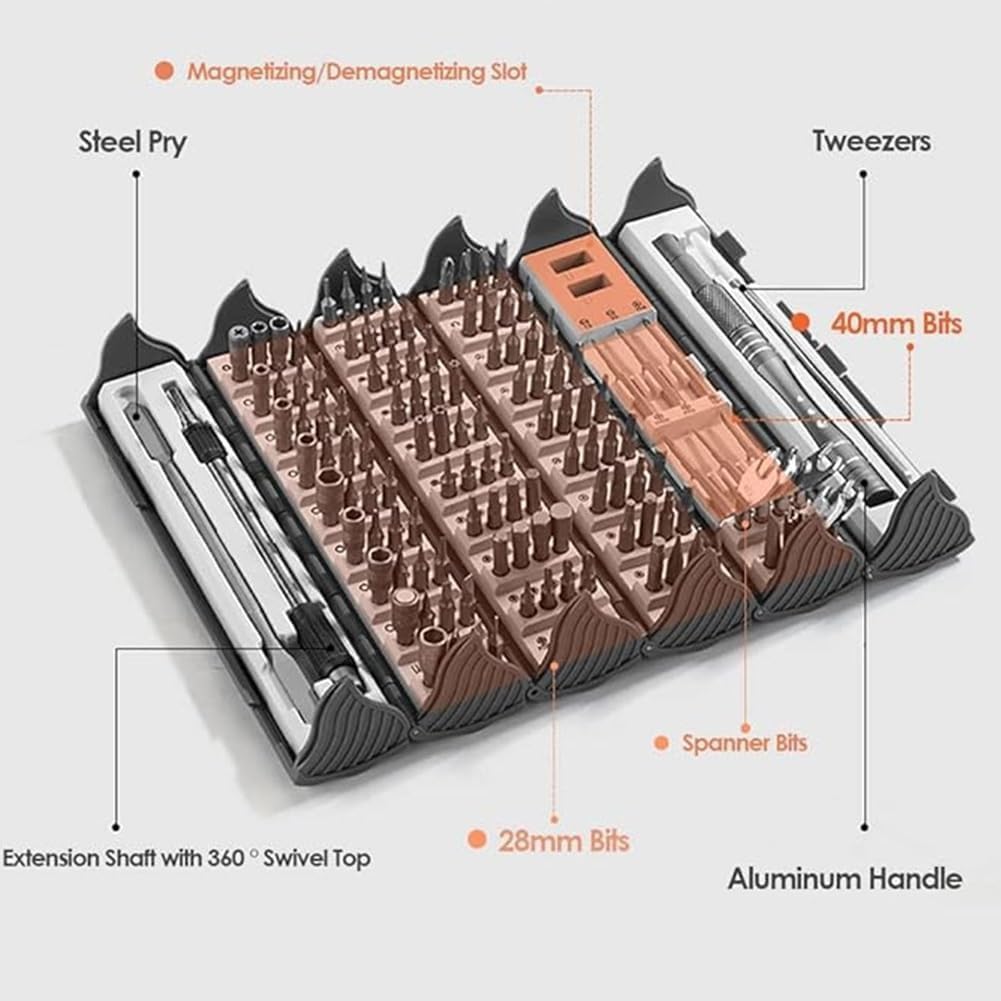 Fivalo ™ 128 in 1 Präzisionsschraubendreher -Set