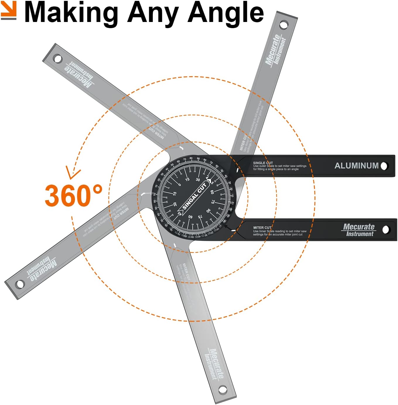 Aluminum Miter Saw Protractor