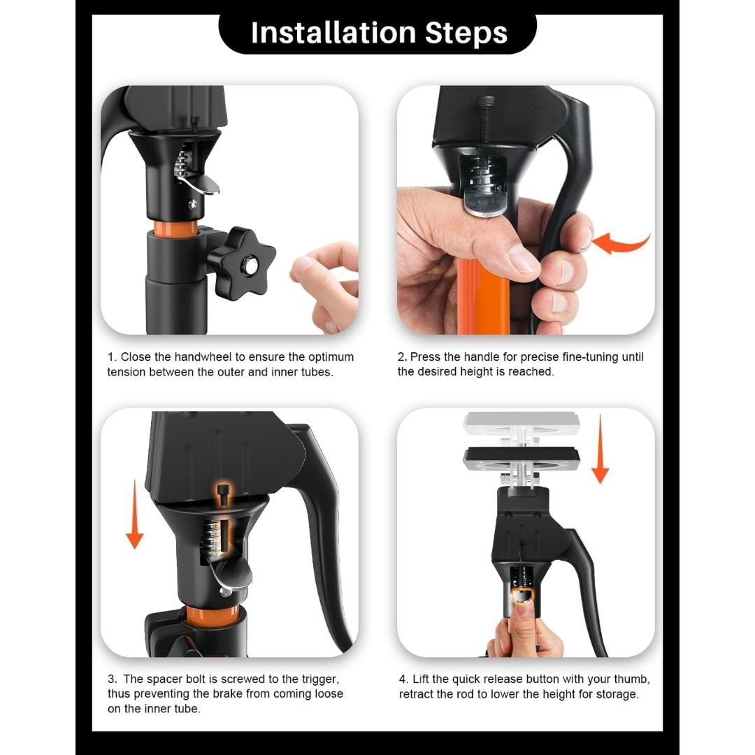 Third Hand Tool – Adjustable Cabinet Jack Support Pole (2-Pack) | 15.8"–23.6" (40cm–60cm)