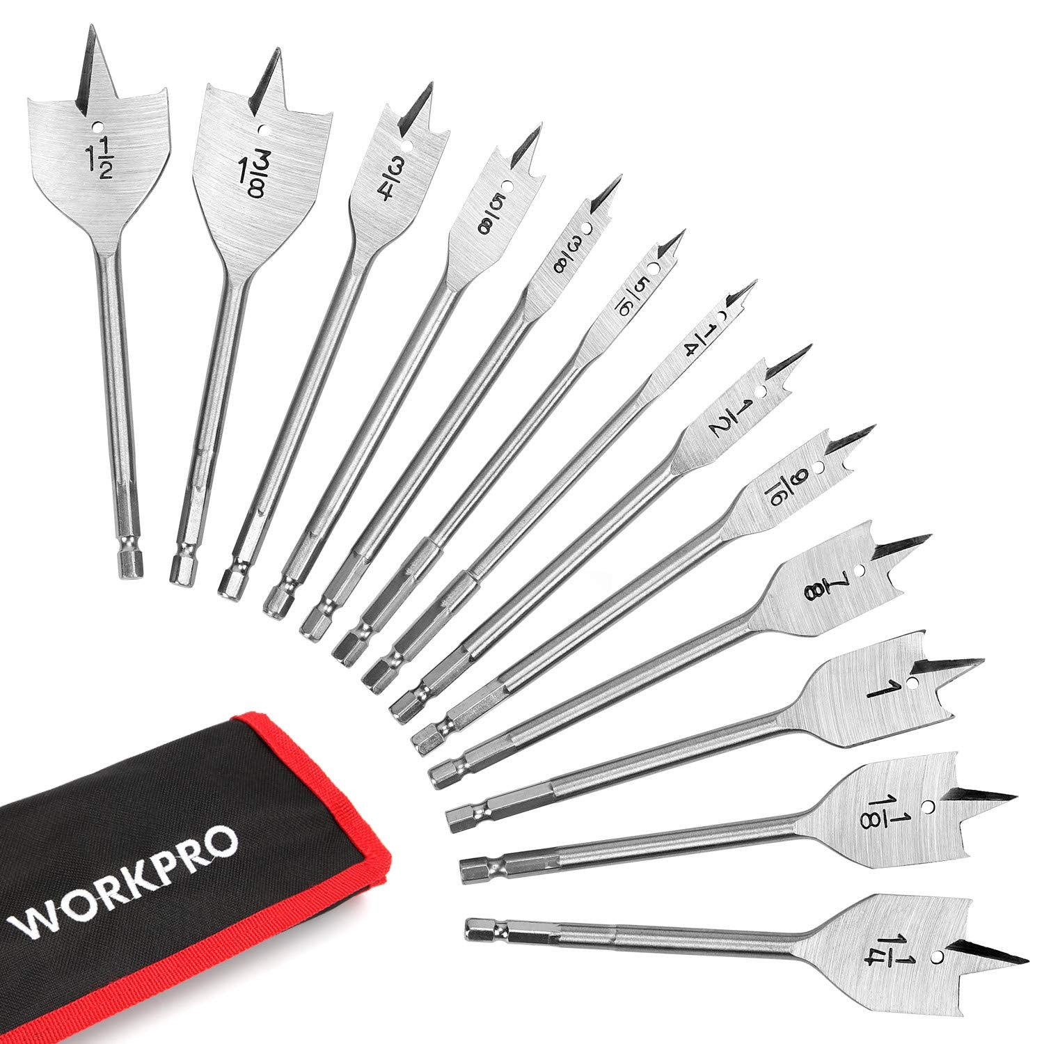 Spade Drill Bit Set 13-Piece