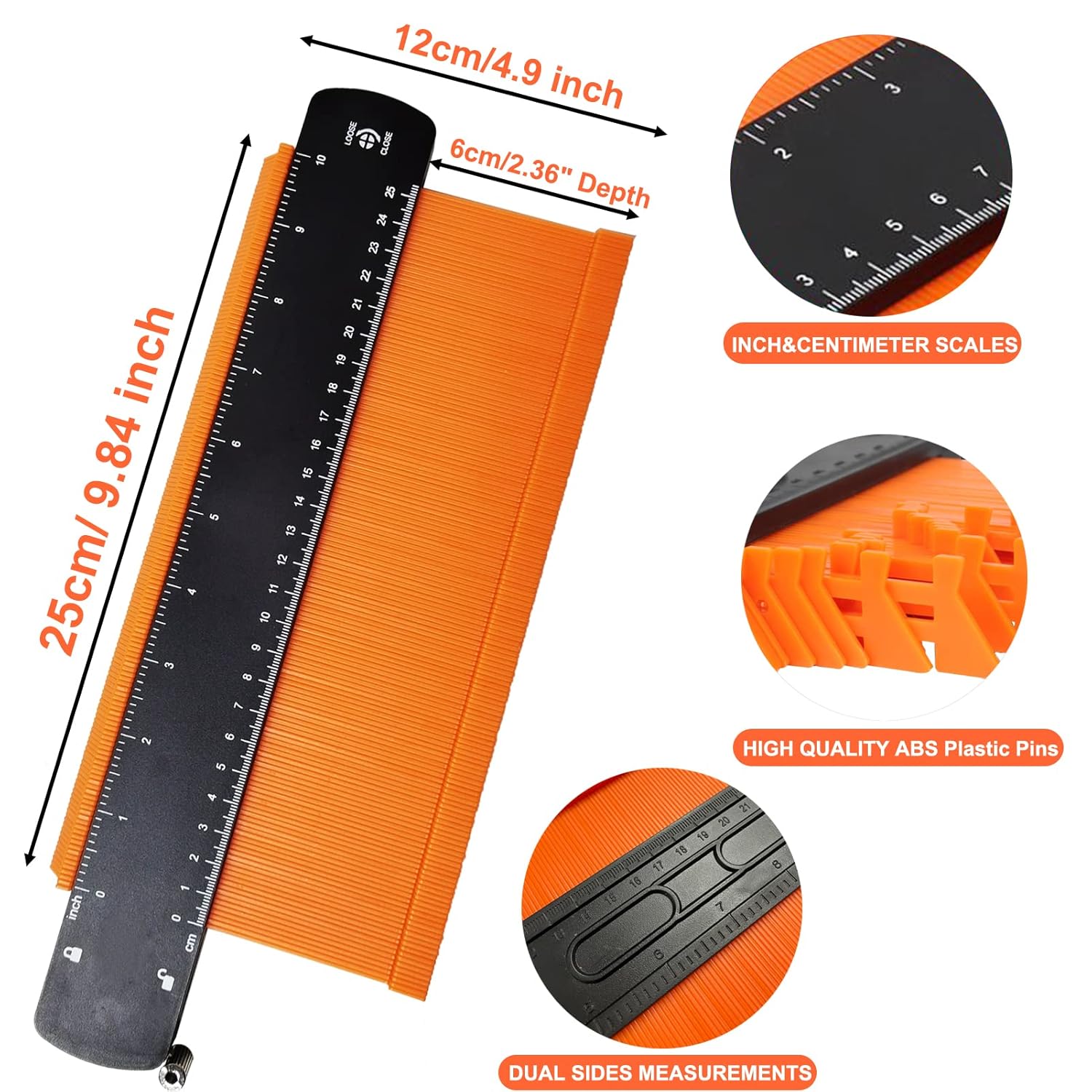 Fivalo™ Contour Gauge Tool (10 inch) with Lock