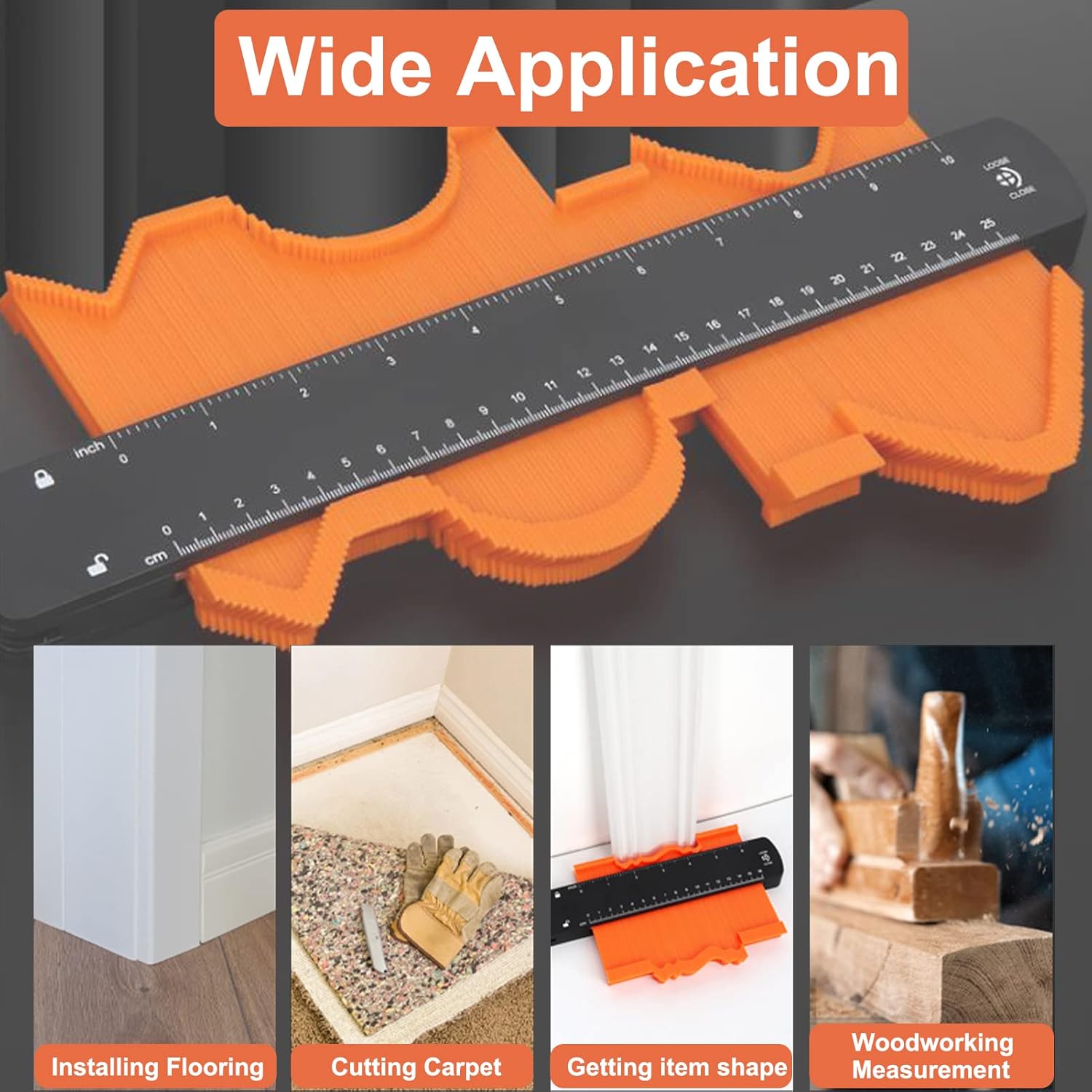 Fivalo™ Konturmåler Værktøj (10 tommer) med Lås