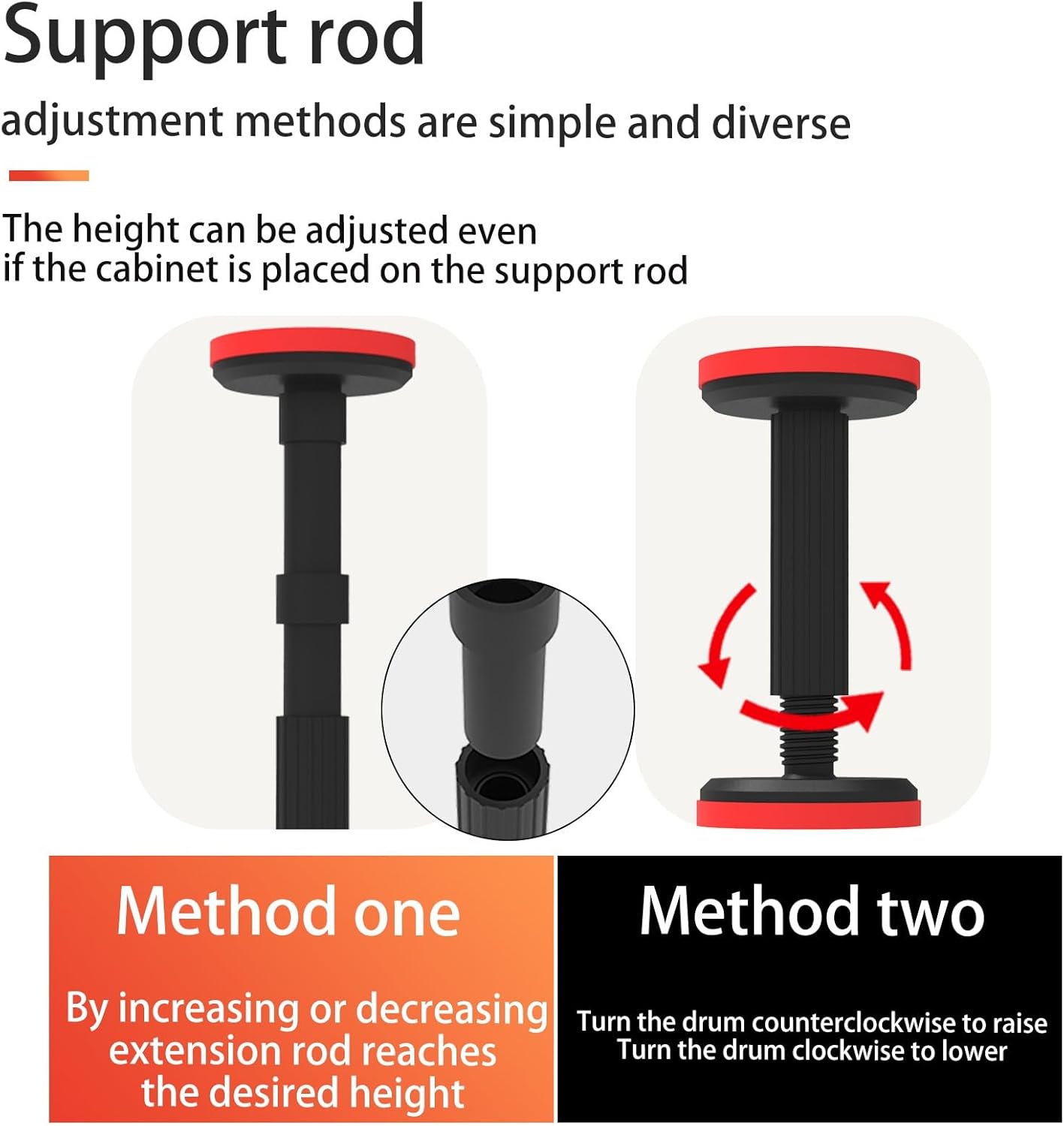 Fivalo™ Adjustable Telescoping Cabinet Support Pole