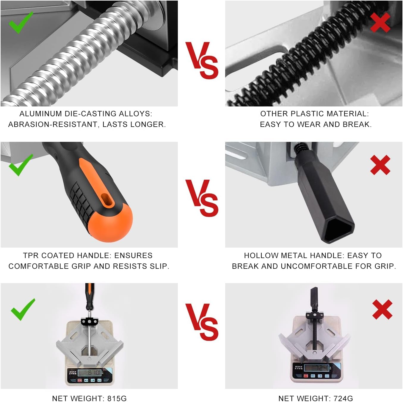 Aluminum Alloy Corner Clamp for Woodworking