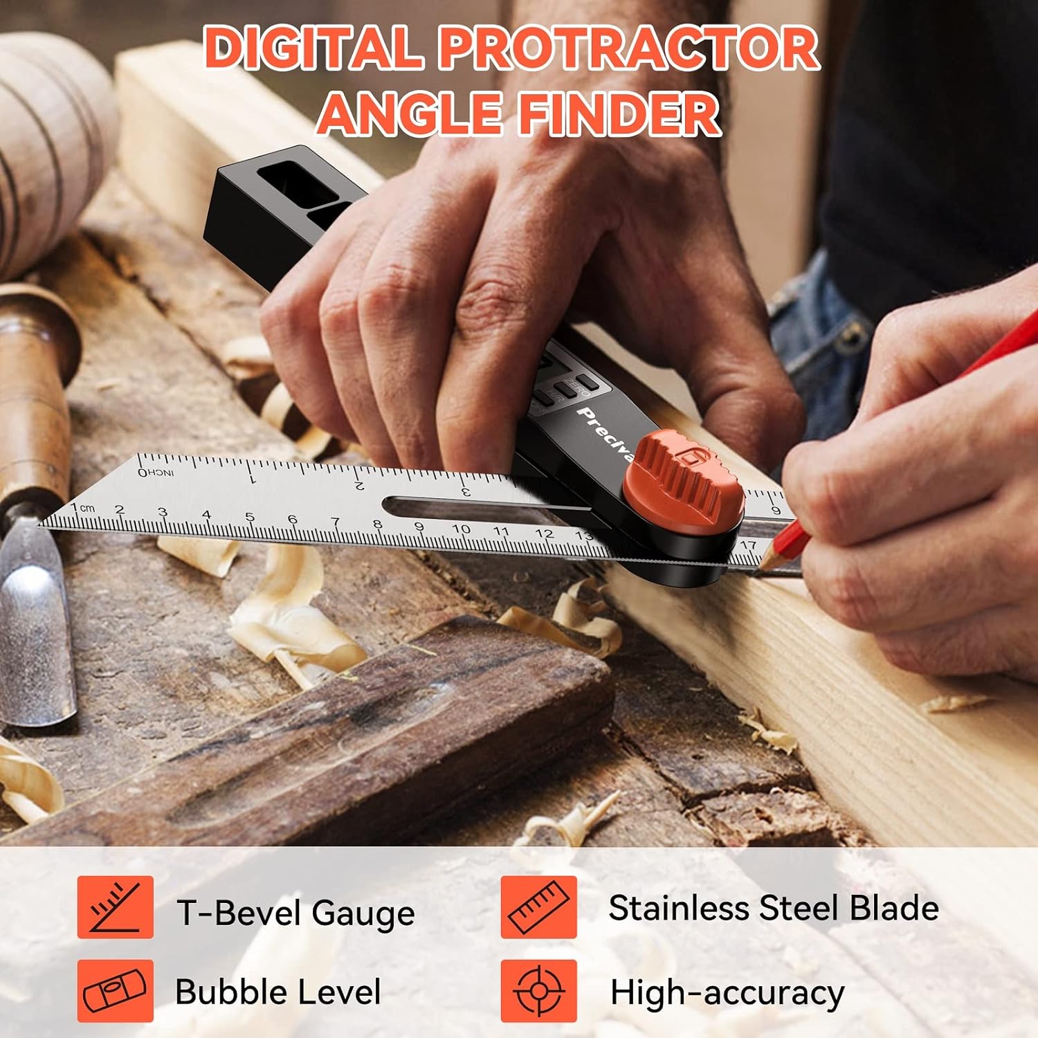 Fivalo™ Rapporteur d'angle numérique 0-360 degrés