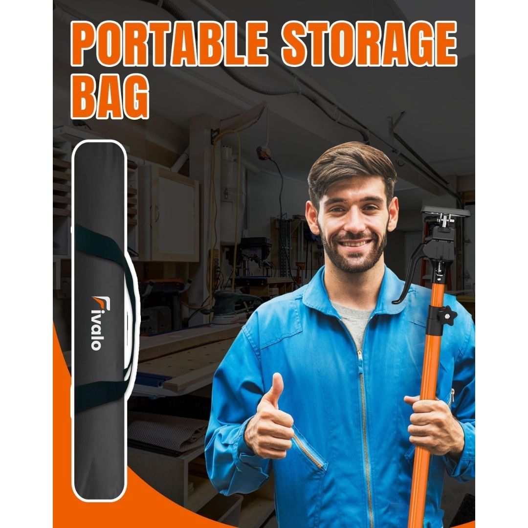 Third Hand Tool – Adjustable Cabinet Jack Support Pole (49.2"–114.2" / 125–290 cm)