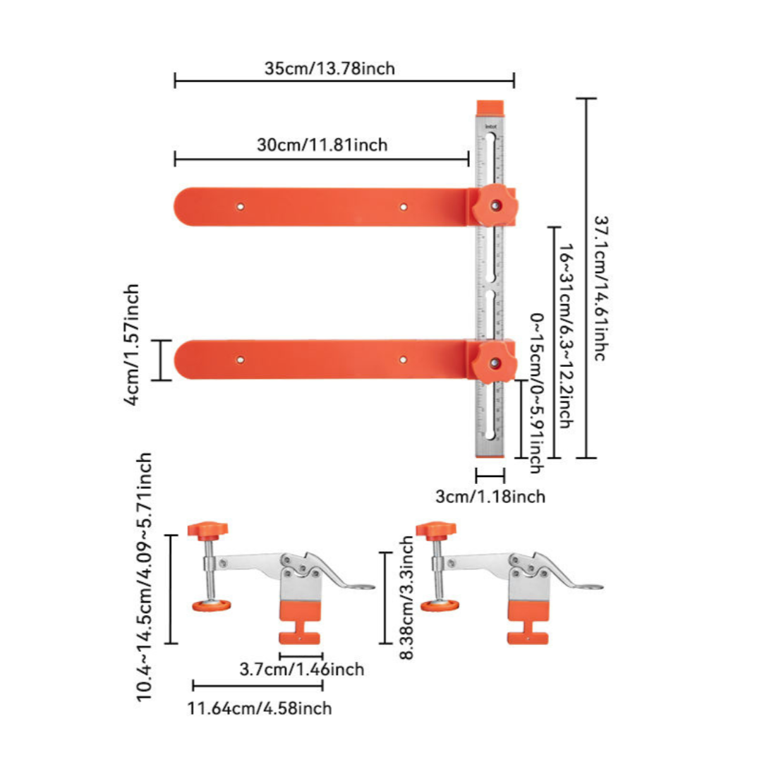 Fivalo™ Drawer Slide Jig with Toggle Clamps