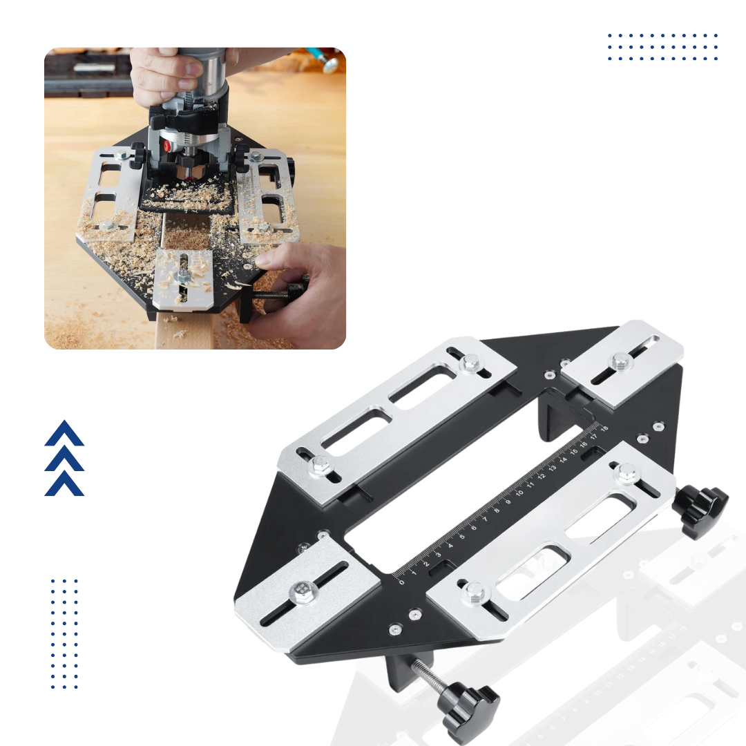 Fivalo™ Door Hinge Jig – Precision Self-Clamping Router Template for Accurate Door Hinge Mortising