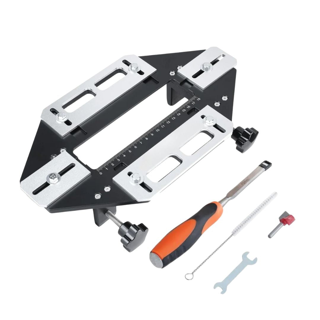 Fivalo™ Door Hinge Jig – Precision Self-Clamping Router Template for Accurate Door Hinge Mortising