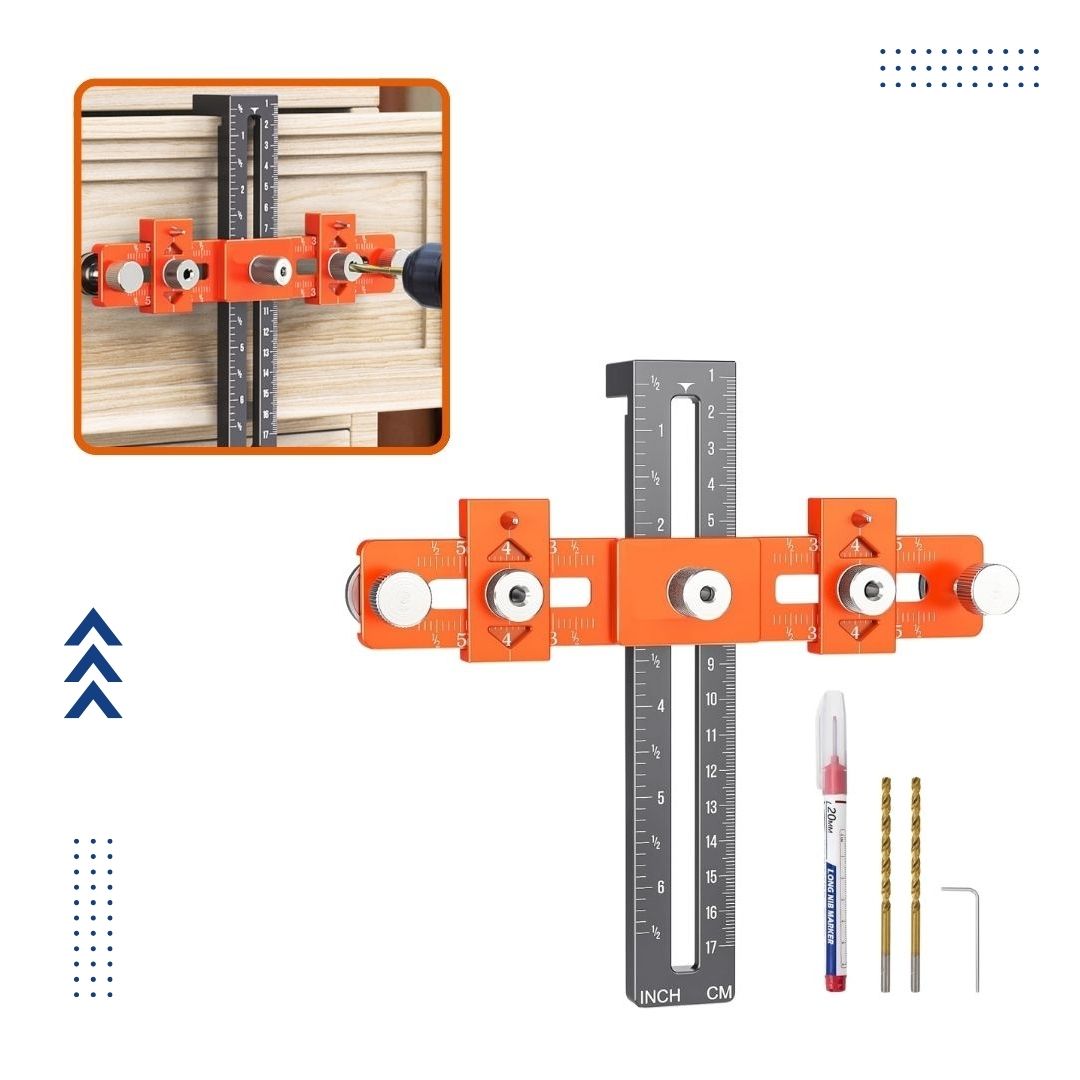 Fivalo™ Enhanced Model Cabinet Hardware Jig – upgraded precision cabinet hardware installation tool