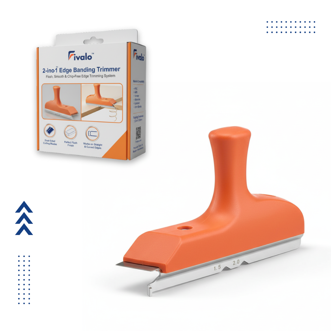 Fivalo™ 2-in-1 Edge Banding Trimmer – dual-blade edge banding trim tool