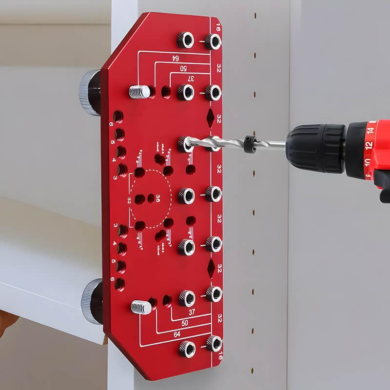 Fivalo™ Precision 2-in-1 Shelf Pin and Concealed Hinge Jig – dual function cabinet drilling tool