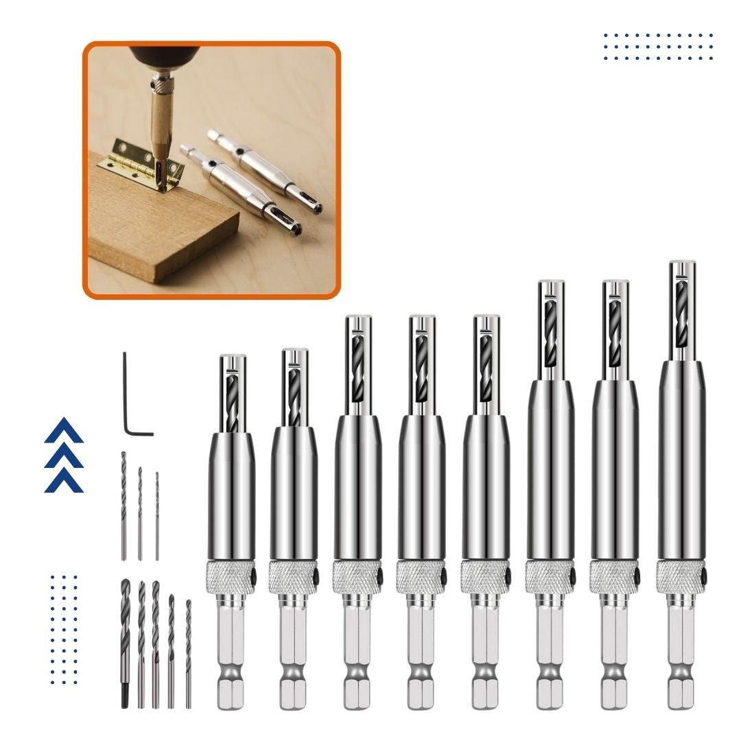 Fivalo™ Self-Centering Drill Bit Set 16pcs – complete set of hex shank centering bits