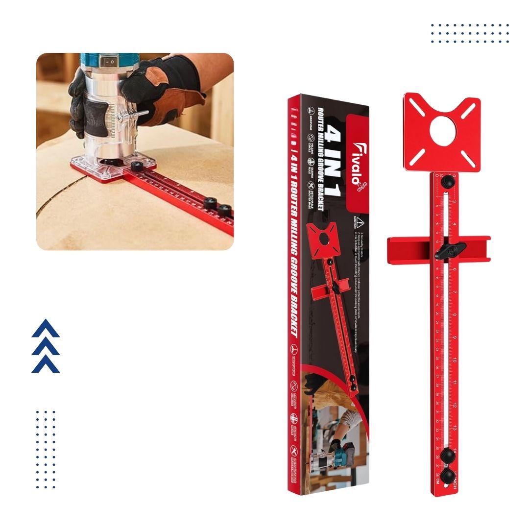 Fivalo™ 4-in-1 Router Milling Groove Bracket – versatile router guide for grooves and dadoes