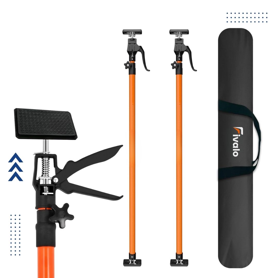 Third Hand Tool Adjustable Cabinet Jack Support Pole 49.2–114.2 inch – large range solo cabinet installation tool
