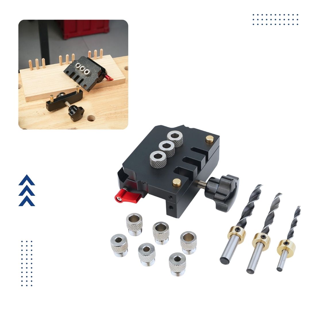 Fivalo™ Precision Self-Centering Doweling Jig – automatic centering dowel hole drilling tool
