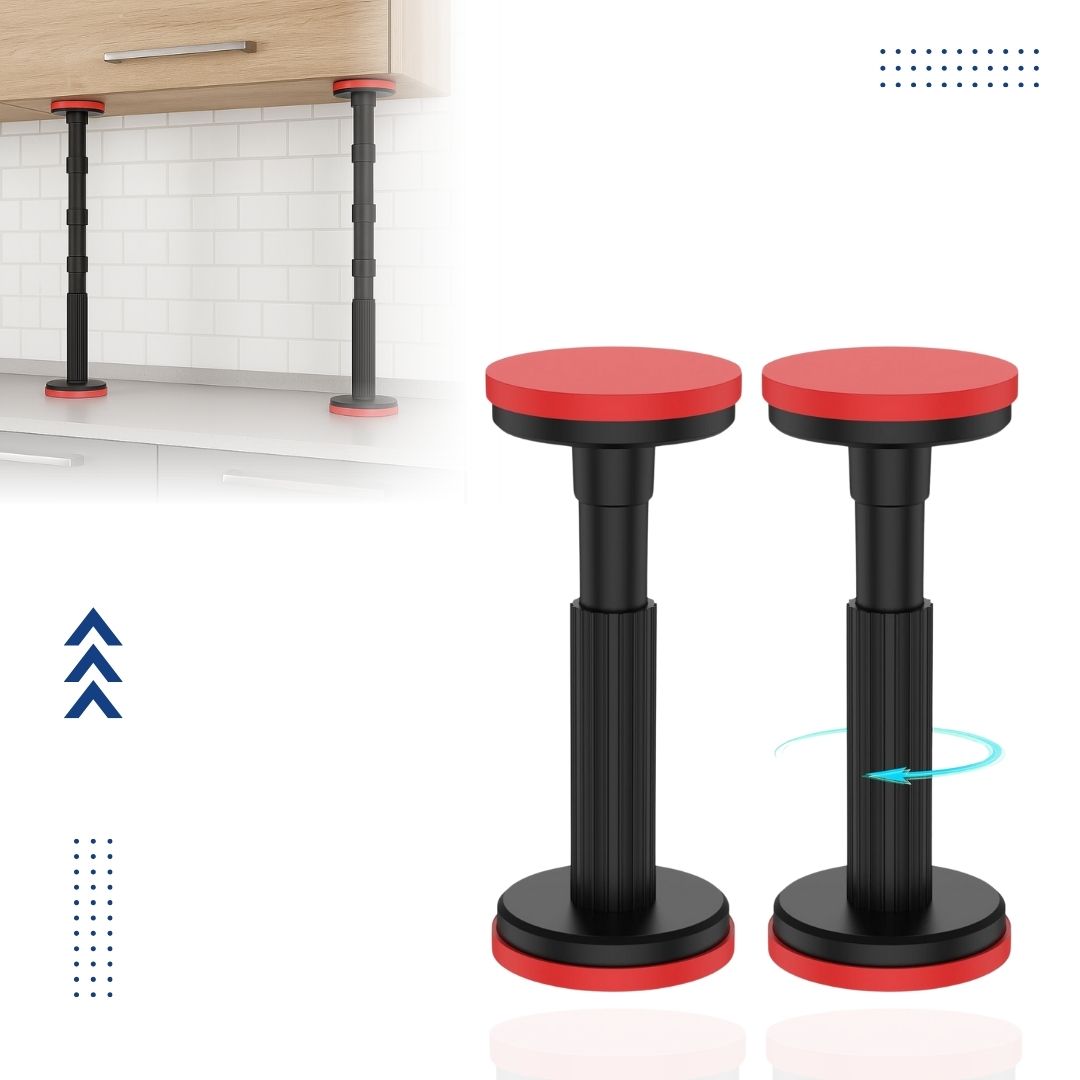 Fivalo™ Adjustable Telescoping Cabinet Support Pole – solo cabinet installation tool