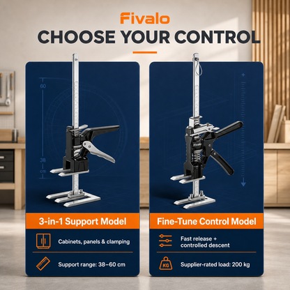 Fivalo™ 2-in-1 Cabinet Lift & Support Jack Set - 2pcs