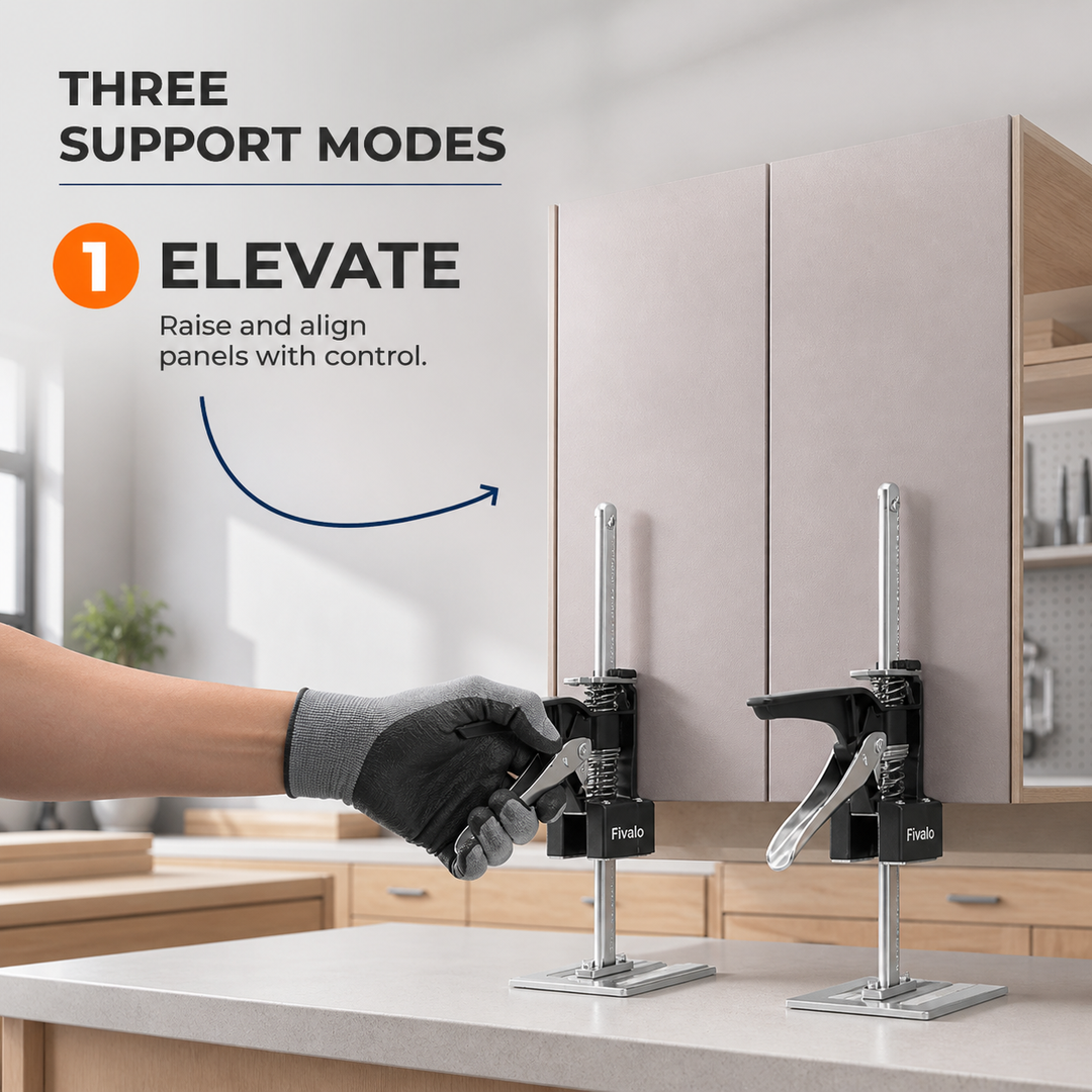 Fivalo™ 2-in-1 Cabinet Lift & Support Jack Set - 2pcs