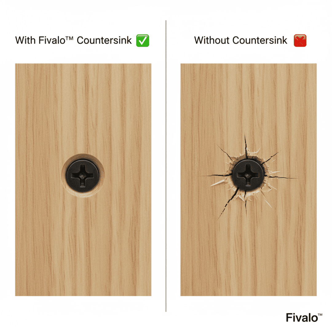 5Pcs Countersink Drill Bit Set