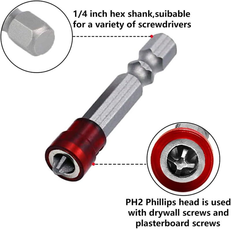 Fivalo 10pcs PH2 Phillips Head Screwdriver Bit Set