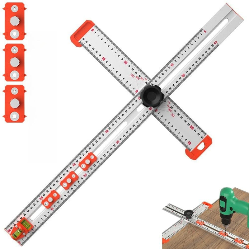 Fivalo™ 4 in 1 Drilling Positioning Ruler Combination