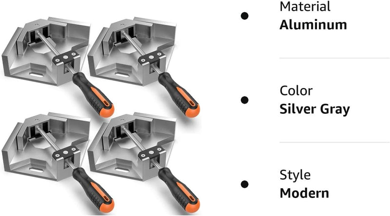 Aluminum Alloy Corner Clamp for Woodworking (4 PACK)