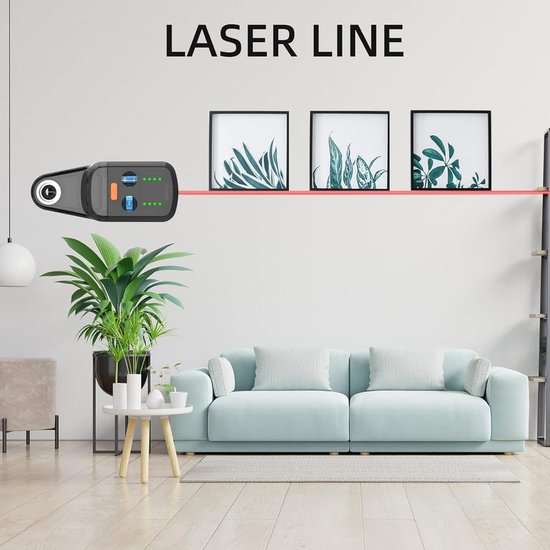 3-in-1-Laser-Nivelliergerät mit Staubsammler und Wandhalterung