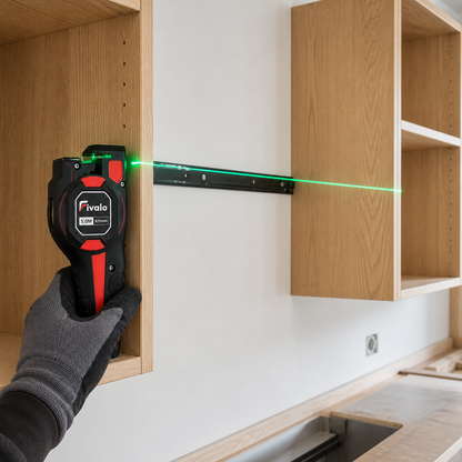 Fivalo™ 3-i-1 laserafstandsmåler med målebånd