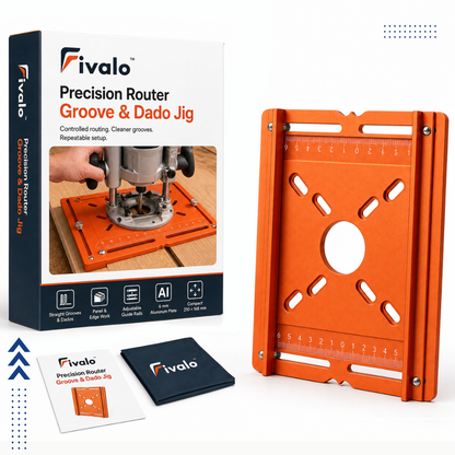 Plantilla de precisión Fivalo™ para ranuras y cajas en madera_router