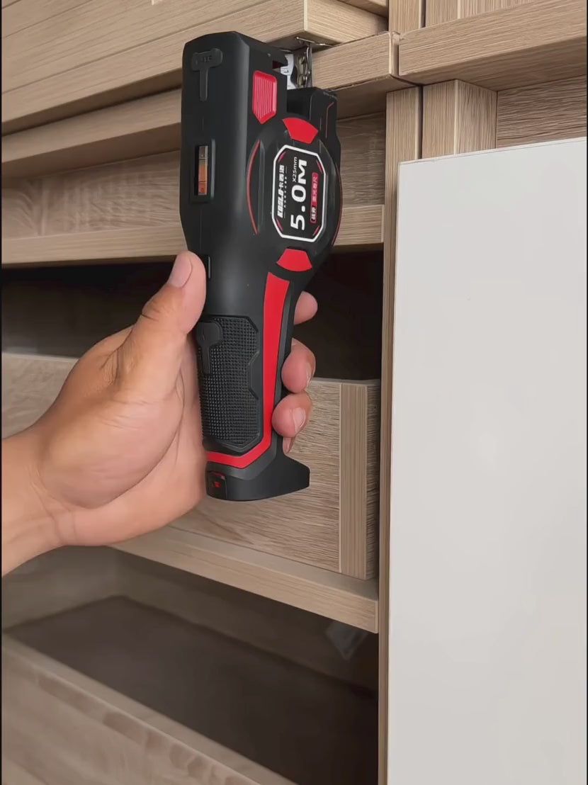 Indlæs video: Fivalo 3-in-1 laser alignment tape measure used during cabinet installation